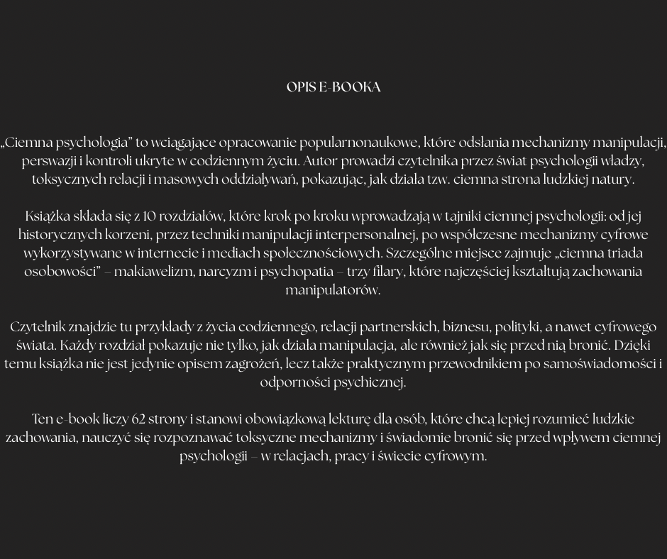 Sekrety Ciemnej Psychologii